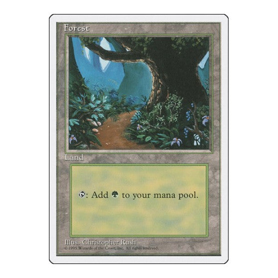 Forest B (4ED) #175 Land (Lightly Played) Fourth Edition Magic: The Gathering: 1995