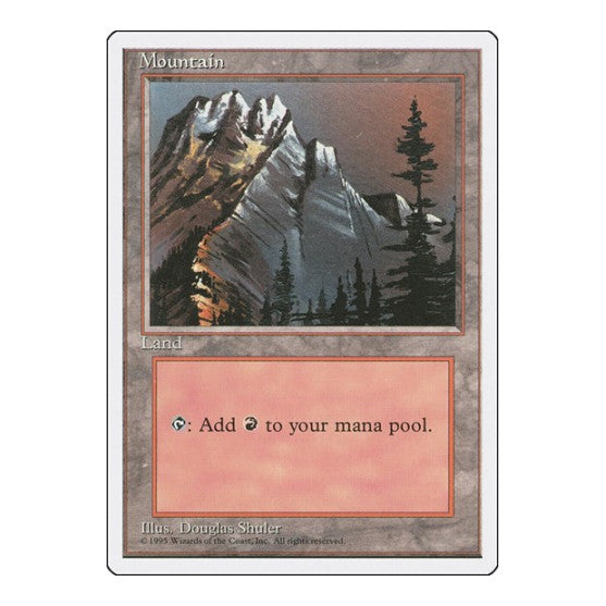 Mountain A (4ED) #183 Land (Moderately Played) Fourth Edition Magic: The Gathering: 1995