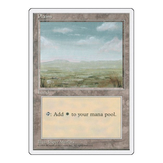 Plains C (4ED) #186 Land Fourth Edition Magic: The Gathering: 1995
