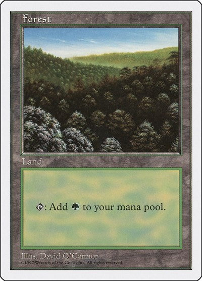 Forest 446 (5ED) #446 Land (Heavily Played) Fifth Edition Magic: 1997
