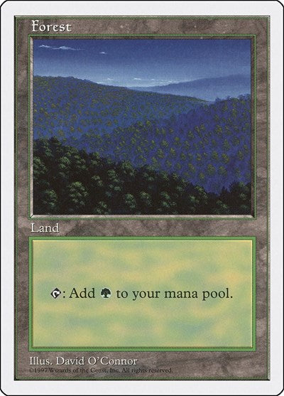 Forest 447 (5ED) #447 Land (Heavily Played) Fifth Edition Magic: 1997
