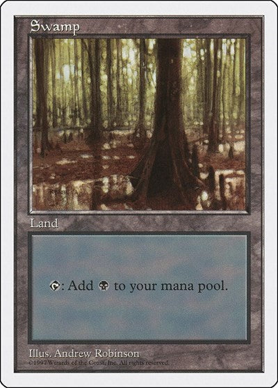 Swamp 439 (5ED) #439 Land (Heavily Played) Fifth Edition Magic: 1997