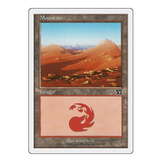 Mountain 345 (6ED) #345 Land (Lightly Played) Classic Sixth Edition Magic: The Gathering: 1999