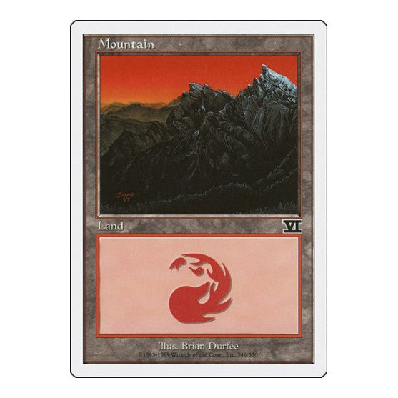 Mountain 346 (6ED) #346 Land (Moderately Played) Classic Sixth Edition Magic: The Gathering: 1999