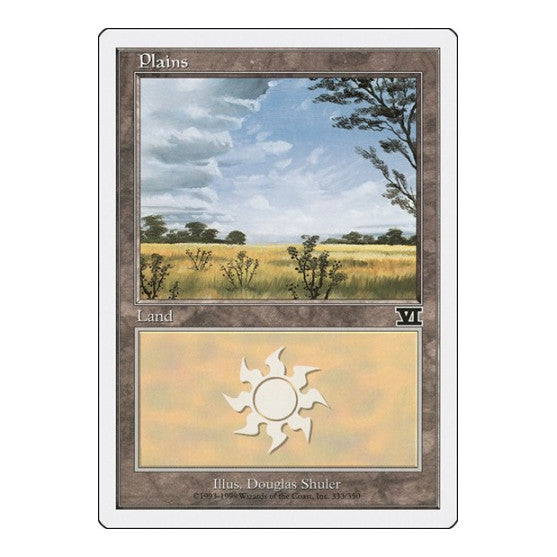 Plains (333) (6ED) #333 Land (Heavily Played) Classic Sixth Edition Magic: The Gathering: 1999