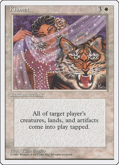 Kismet (4ED) #33 Uncommon (Heavily Played) Fourth Edition Magic: 1995