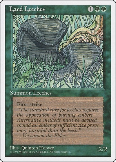 Land Leeches (4ED) #255 Common (Lightly Played) Fourth Edition Magic: The Gathering: 1995