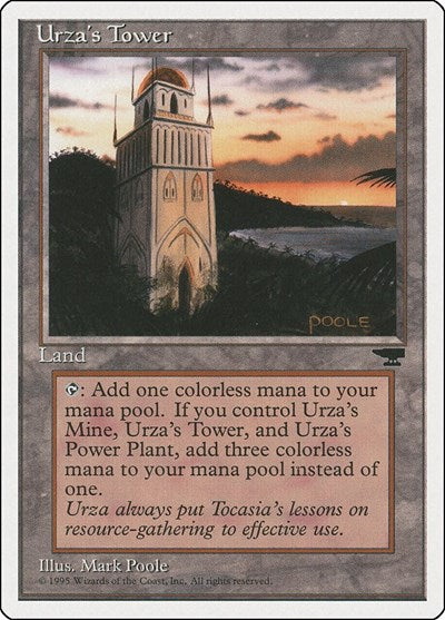 Urzas Tower Shore (CHR) #116d Uncommon (Heavily Played) Chronicles Magic: 1995
