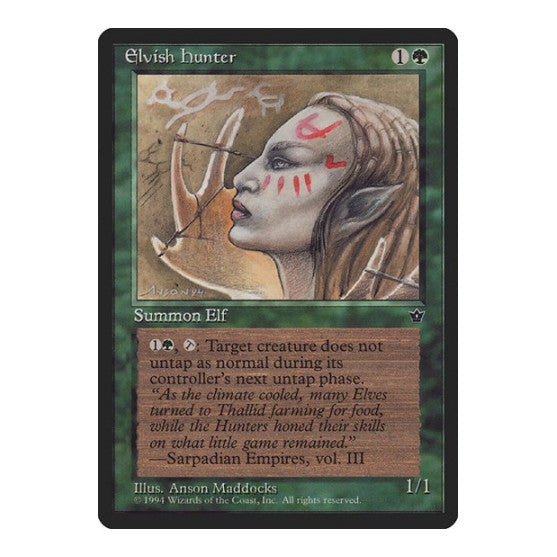 Elvish Hunter Maddocks (FEM) #67b Common (Moderately Played) Fallen Empires Magic: The Gathering: 1994