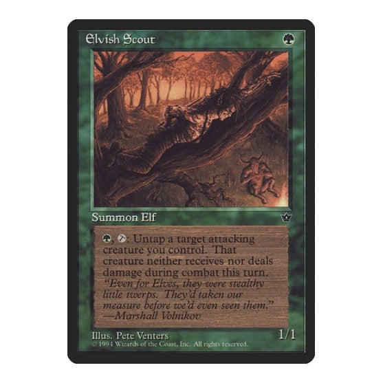 Elvish Scout Venters (FEM) #68b Common (Moderately Played) Fallen Empires Magic: The Gathering: 1994
