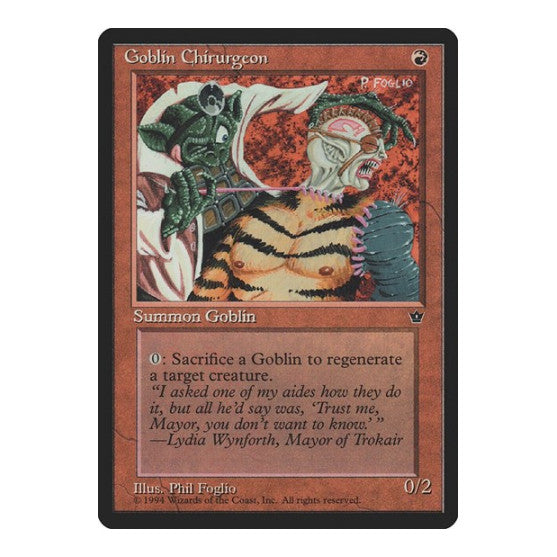 Goblin Chirurgeon Foglio (FEM) #54b Common (Moderately Played) Fallen Empires Magic: The Gathering: 1994