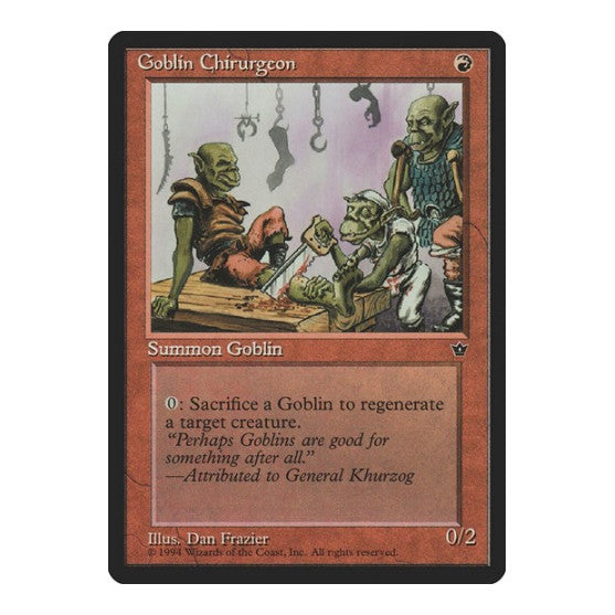 Goblin Chirurgeon Frazier (FEM) #54c Common (Moderately Played) Fallen Empires Magic: The Gathering: 1994
