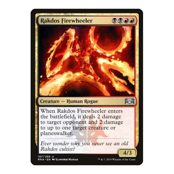 Rakdos Firewheeler (RNA) #197 Uncommon (Lightly Played) Ravnica Allegiance Magic: The Gathering: 2019