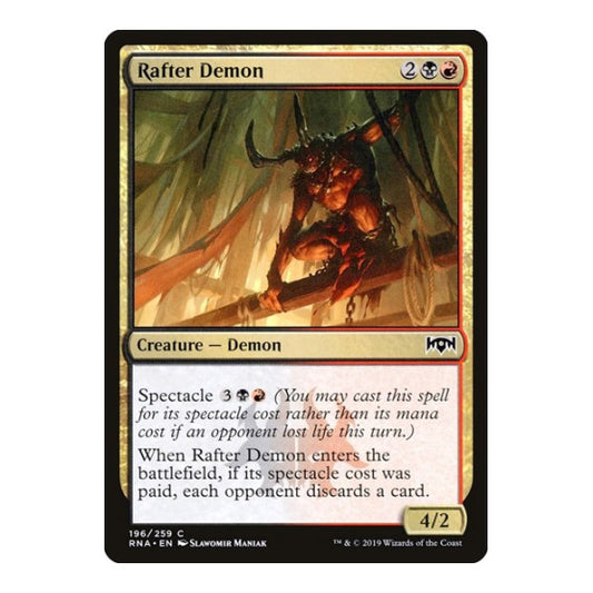 Rafter Demon (RNA) #196 Common (Lightly Played) Ravnica Allegiance Magic: The Gathering: 2019