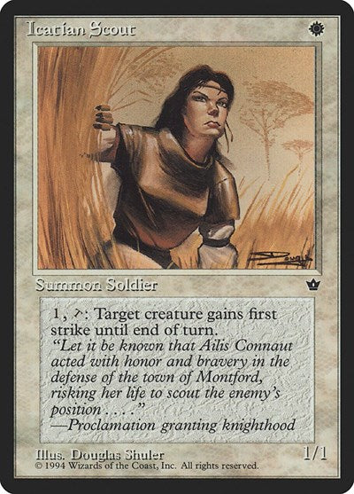 Icatian Scout Shuler (FEM) #13b Common (Heavily Played) Fallen Empires Magic: The Gathering: 1994