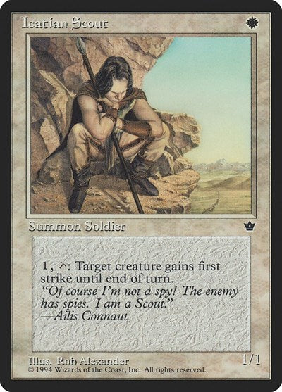 Icatian Scout Alexander (FEM) #13c Common (Heavily Played) Fallen Empires Magic: The Gathering: 1994