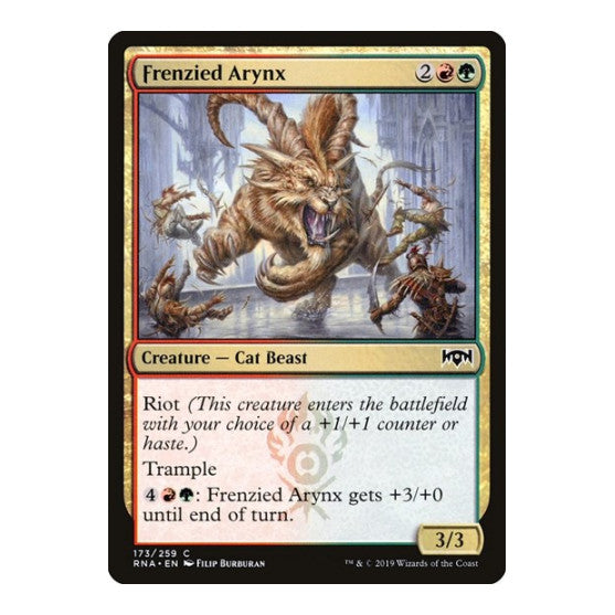 Frenzied Arynx (RNA) #173 Common (Lightly Played) Ravnica Allegiance Magic: The Gathering: 2019