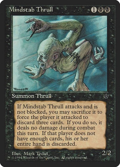 Mindstab Thrull Tedin (FEM) #40c Common (Moderately Played) Fallen Empires Magic: The Gathering: 1994