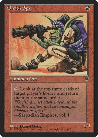 Orcish Spy Gelon (FEM) #61b Common (Heavily Played) Fallen Empires Magic: 1994