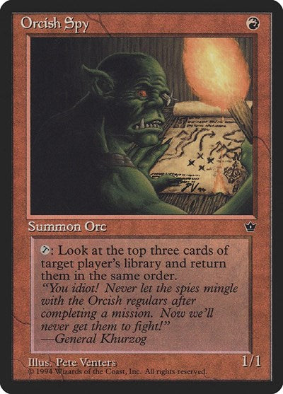 Orcish Spy Venters (FEM) #61c Common (Heavily Played) Fallen Empires Magic: 1994
