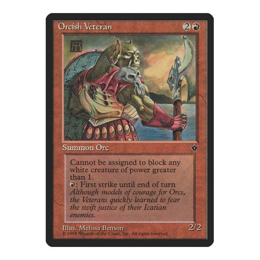 Orcish Veteran (Benson) (FEM) #62d Common Fallen Empires Magic: The Gathering: 1994