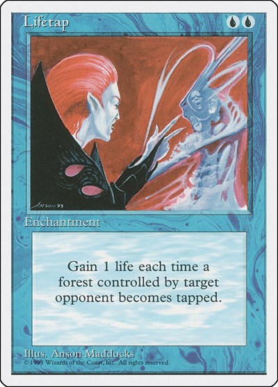 Lifetap (4ED) #81 Uncommon (Heavily Played) Fourth Edition Magic: The Gathering: 1995