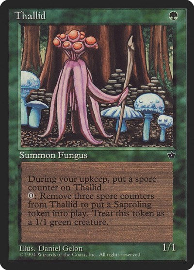 1994 Magic: Fallen Empires (FEM) - Thallid Gelon (#74d, Common) (Heavily Played)