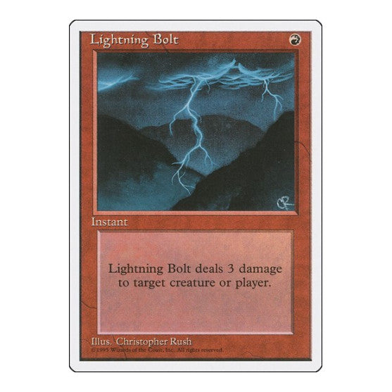 Lightning Bolt (4ED) #226 Common (Heavily Played) Fourth Edition Magic: The Gathering: 1995