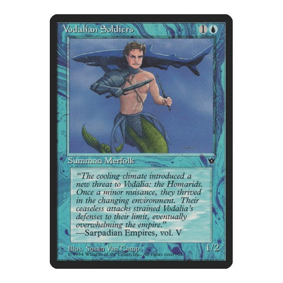 Vodalian Soldiers Van Camp (FEM) #31d Common (Moderately Played) Fallen Empires Magic: The Gathering: 1994