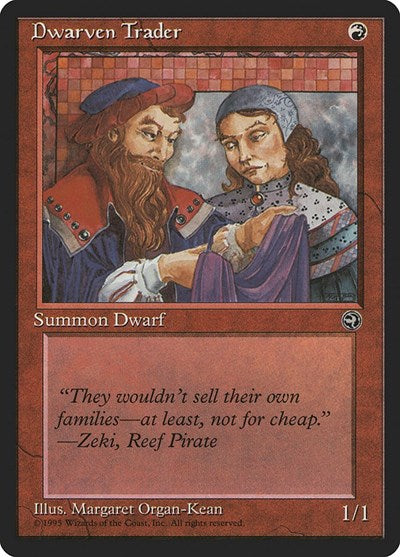 Dwarven Trader Version 2 (HML) #72b Common (Moderately Played) Homelands Magic: The Gathering: 1995