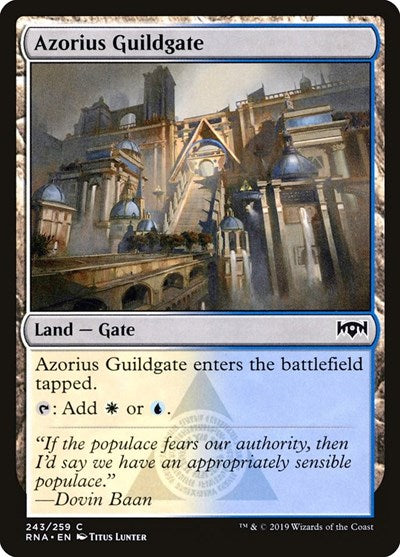 Azorius Guildgate 243 (RNA) #243 Common (Lightly Played) Ravnica Allegiance Magic: The Gathering: 2019