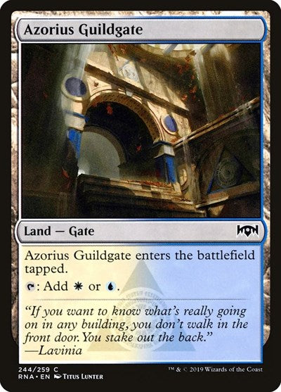 Azorius Guildgate 244 (RNA) #244 Common (Moderately Played) Ravnica Allegiance Magic: The Gathering: 2019