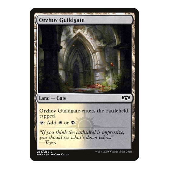 Orzhov Guildgate (253) (RNA) #253 Common (Lightly Played) Ravnica Allegiance Magic: The Gathering: 2019