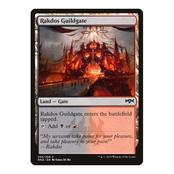 Rakdos Guildgate 255 (RNA) #255 Common (Lightly Played) Ravnica Allegiance Magic: The Gathering: 2019