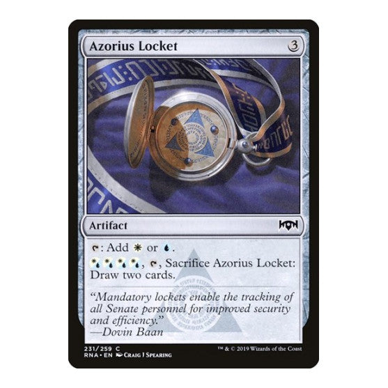 Azorius Locket (RNA) #231 Common (Lightly Played) Ravnica Allegiance Magic: The Gathering: 2019