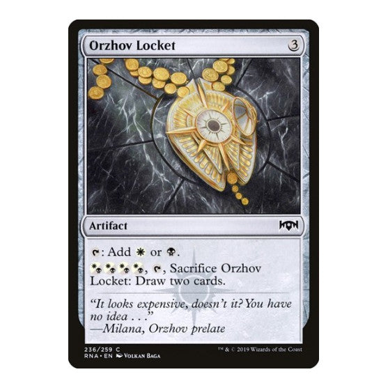 Orzhov Locket (RNA) #236 Common (Lightly Played) Ravnica Allegiance Magic: The Gathering: 2019
