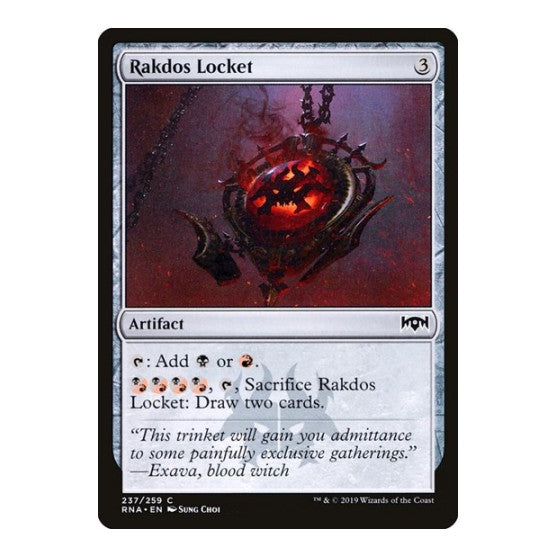 Rakdos Locket (RNA) #237 Common (Lightly Played) Ravnica Allegiance Magic: The Gathering: 2019