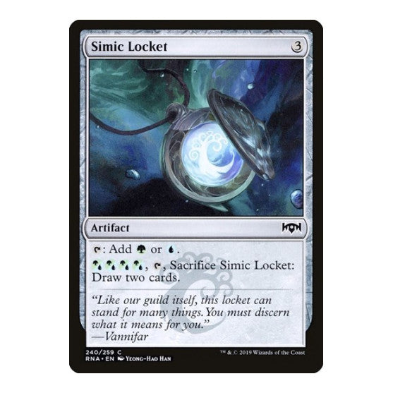 Simic Locket (RNA) #240 Common (Lightly Played) Ravnica Allegiance Magic: The Gathering: 2019