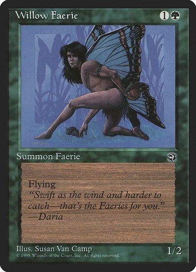 Willow Faerie Version 2 (HML) #99b Common (Heavily Played) Homelands Magic: The Gathering: 1995