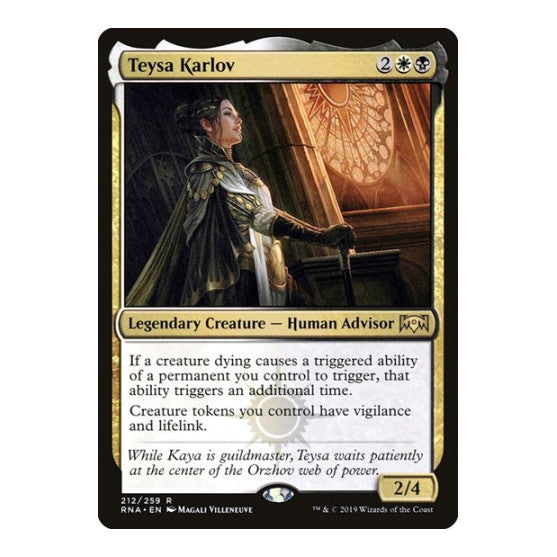 Teysa Karlov (RNA) #212 Rare (Lightly Played) Ravnica Allegiance Magic: The Gathering: 2019