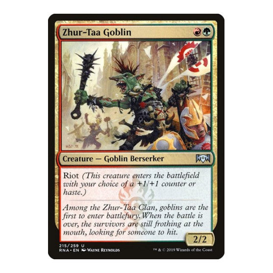 Zhur Taa Goblin (RNA) #215 Uncommon (Lightly Played) Ravnica Allegiance Magic: The Gathering: 2019