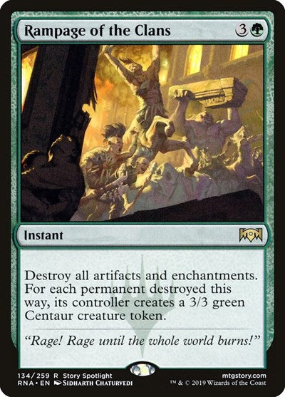 Rampage of the Clans (RNA) #134 Rare (Near Mint) Ravnica Allegiance Magic: The Gathering: 2019