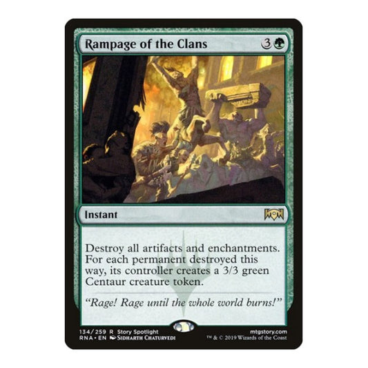 Rampage of the Clans (RNA) #134 Rare (Near Mint) Ravnica Allegiance Magic: The Gathering: 2019