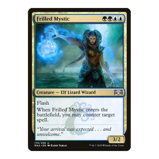 Frilled Mystic (RNA) #174 Uncommon (Lightly Played) Ravnica Allegiance Magic: The Gathering: 2019