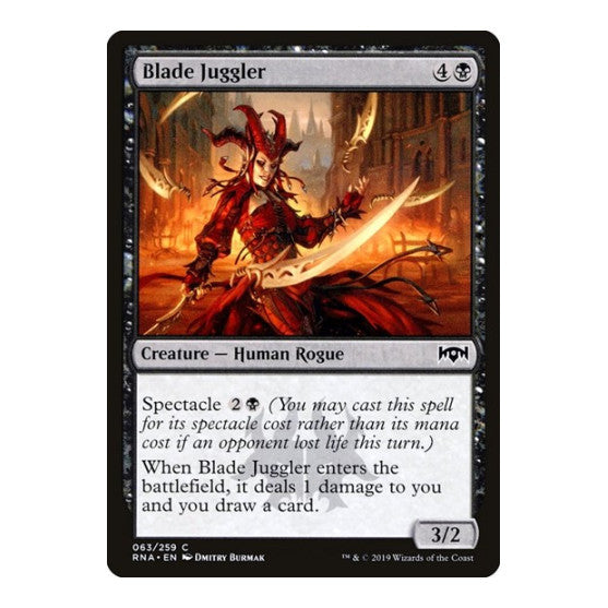 Blade Juggler (RNA) #63 Common Ravnica Allegiance Magic: The Gathering: 2019