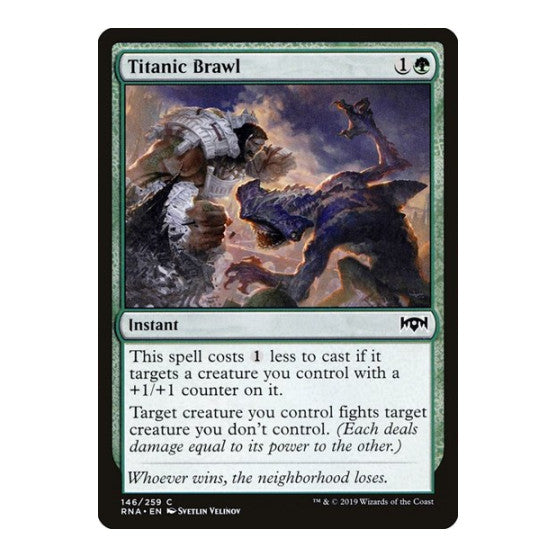 Titanic Brawl (RNA) #146 Common (Lightly Played) Ravnica Allegiance Magic: The Gathering: 2019