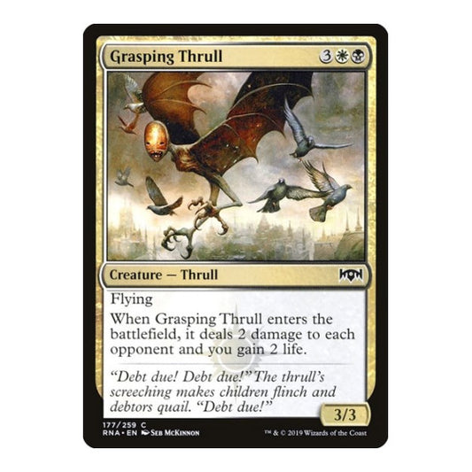 Grasping Thrull (RNA) #177 Common (Lightly Played) Ravnica Allegiance Magic: The Gathering: 2019
