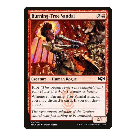 Burning Tree Vandal (RNA) #94 Common (Lightly Played) Ravnica Allegiance Magic: The Gathering: 2019