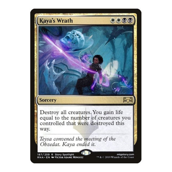 Kayas Wrath (RNA) #187 Rare (Lightly Played) Ravnica Allegiance Magic: The Gathering: 2019