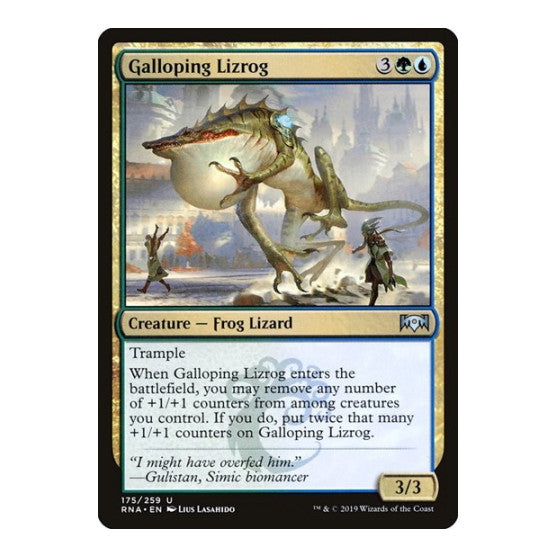 Galloping Lizrog (RNA) #175 Uncommon (Lightly Played) Ravnica Allegiance Magic: The Gathering: 2019